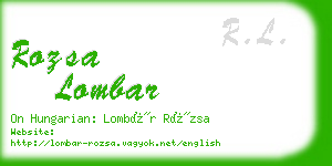 rozsa lombar business card